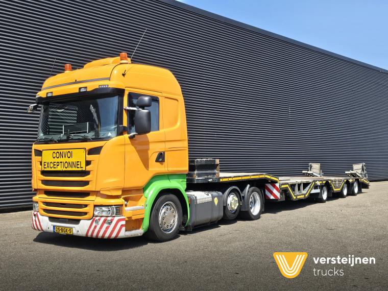 Scania Scania R410 6x2 + NOOTEBOOM TIEFLADER
